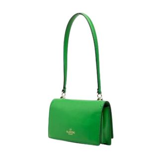 Valentino Pre-owned Rockstud Lederen Schoudertas - Dames - Pre-owned - Groen - Maat: ONE Size Leer
