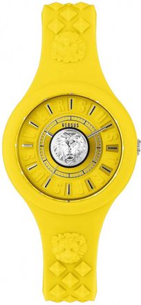 Versus Fire Island Silicone Watch In Yellow