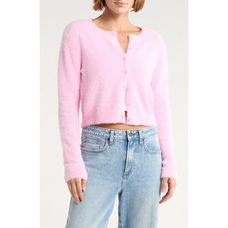 Abound Eyelash Knit Cardigan in Pink Flower at Nordstrom Rack, Size X-Large