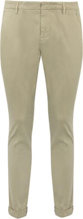 Dondup Gaubert Beige Trousers In Stretch Cotton