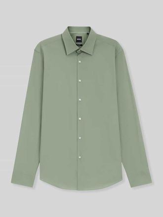 HUGO BOSS Regular Fit Businesshemd aus Baumwoll-Mix in Gruen, Gr&ouml;&szlig;e 39