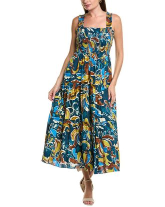 Anne Klein Smocked Bodice Patio Midi Dress
