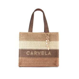 Carvela Womens Florentina Shopper Bag - Tan Fabric - One Size