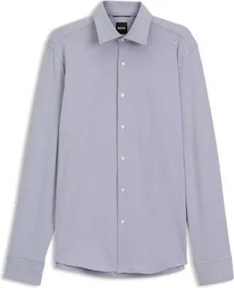 BOSS Regular-fit dress shirt in stretch jersey