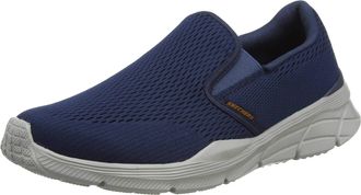 Skechers Mens 232016 EQUALIZER 4.0 TRIPLE-PLAY Trainers, Navy Engineered Mesh/Orange Trim, 5.5 UK