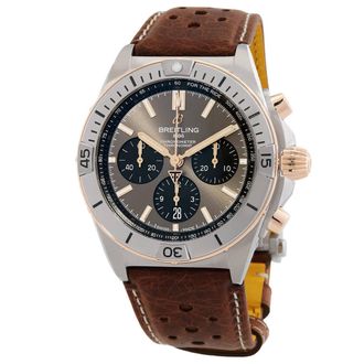 Breitling Chronomat B01 42 Triumph Chronograph Automatic Grey Dial Mens Watch TB0134101M1X1