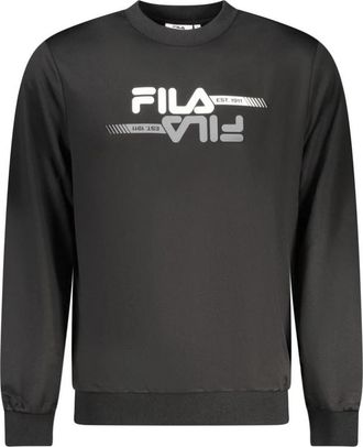 Fila Zwart Polyester Heren Sweatshirt - Heren - Sweatshirts - Zwart - L - Polyester - Hoodies & sweatvesten
