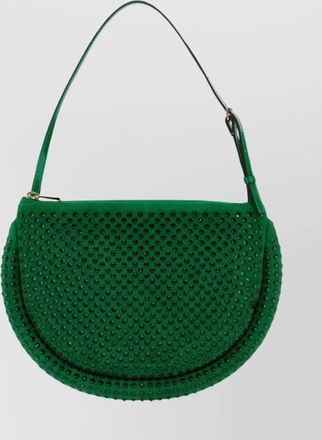 J.W.Anderson suede moon shoulder bag with studded strap