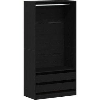vidaXL Vidaxl - Armario Roble Negro 100 X 50 X 200 Cm Madera Contrachapada