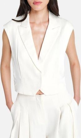 TWP Katie Crop Vest in Bone at Nordstrom Rack, Size X-Large