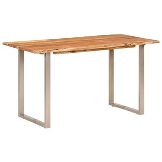 vidaXL Tavolo Da Pranzo 140x70x76 Cm In Legno Massello Di Acacia - Vidaxl