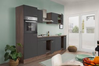 Respekta Cucina Blocco Cucina Cucina Componibile Rovere York Grey Oliver 270 Cm Respecta