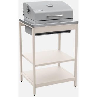 Sweeek Parrilla De Barbacoa Al Carb&oacute;n Acero Inoxidable Rejilla Cromada 2 Estantes