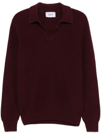 D4.0 virgin wool polo sweater - men - Virgin Wool - 46 - Red