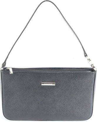 Burberry Black Leather Handbag Shoulder Bag Tote Bag (Pre-Owned)