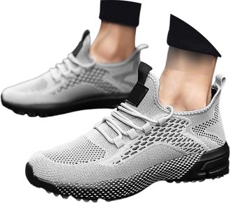 Generic 2026 Running Shoes Mens Breathable Lightweight Athletic Walking Sneakers Non Slip Gym Workout Tennis Fitness Jogging Mesh Sport for Men (Light Gray, 1