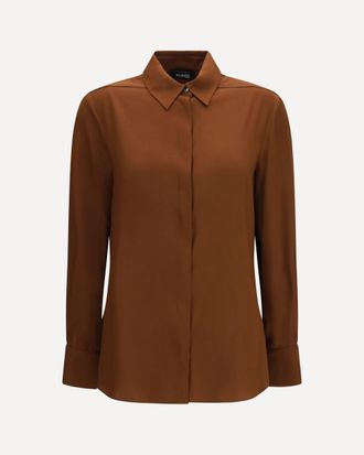 Ella Silk Shirt with back gathering Female 40