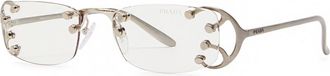 Prada Narrow Rimless Sunglasses - Silver - One Size