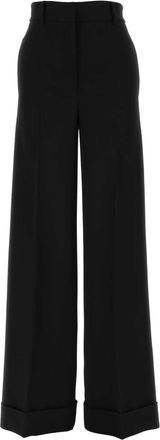 Moschino Black Crepe Wide Leg Pant