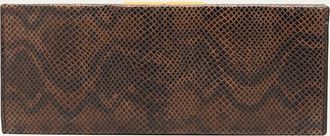 Nili Lotan Anjelica Snakeskin-Embossed Leather Clutch Bag