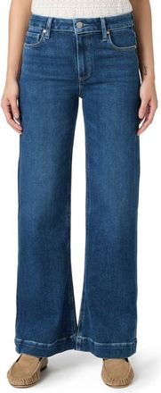 Paige Leenah High Waist Wide Leg Jeans in Vntn Breez at Nordstrom, Size 25P