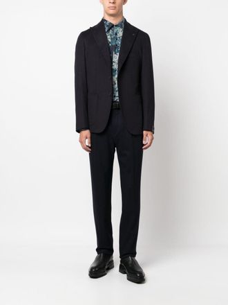 Tagliatore Mens Classic Jacket - Black Wool - Size EU 46 (Mens)