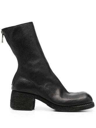 Guidi rear-zip horse leather boots - Black