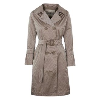 Herno Trenchcoat - Dames - Mantels - Beige - Maat: 3XS Zijde