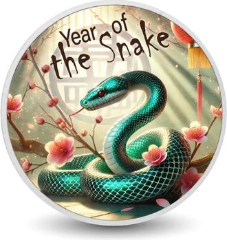 OEM Moneda De Plata De 1 Oz a&ntilde;o De La Serpiente - Belleza Tranquila