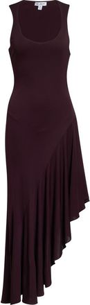 Alaia Asymmetric Fluid Jersey Dress in Bordeaux at Nordstrom, Size 6 Us