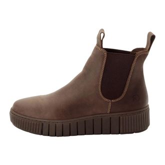 Tamaris Leren Chelsea Boot - Dames - Schoenen - Bruin - Maat: 39 EU Leer