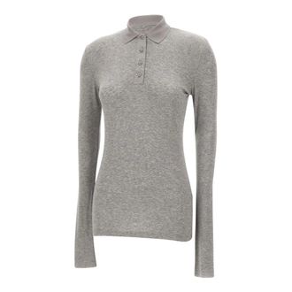 Entire studios Polo Shirts, female, Gray, Size: XS LS Polo