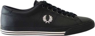 Fred Perry Heren Kingston Leren Trainers (Zwart)