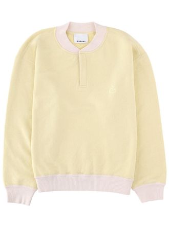 Isabel Marant Pale Yellow Cotton Mathias Sweatshirt