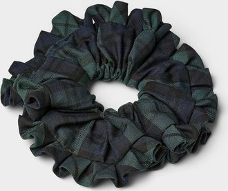 Simons Womens Check ruffled scrunchie