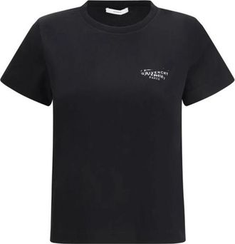 Givenchy T-shirt met Stamp Print - Dames - T-shirts - Zwart - M - Katoen - Tops