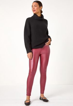 Roman Coated Faux Leather Leggings
