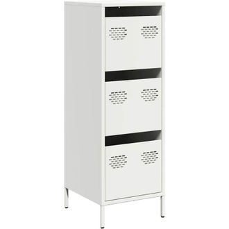 vidaXL Aparador De Acero Blanco 39x35x103,5 Cm Vidaxl