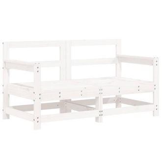 Berkfield Home Garden Corner Sofas 2 pcs White Solid Wood Pine