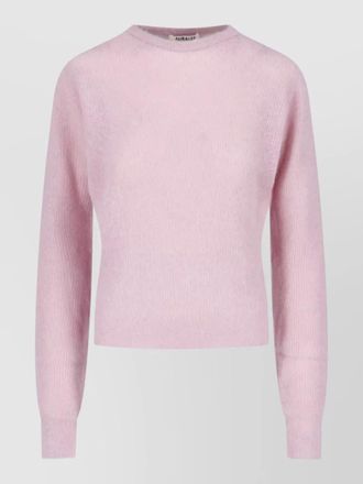 Auralee crew neck long sleeve ribbed soft top