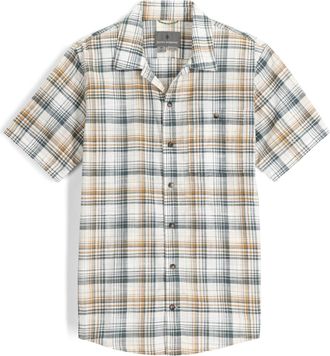 Royal Robbins Mens Redwood Plaid Shirt Brown XXL