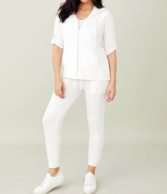 French Kyss Soft Stretch Hooded Vest In Bleach