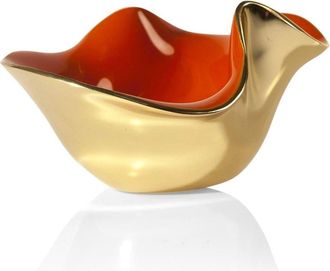 Lunares Ruffled Small Bowl in Orange/gold at Nordstrom