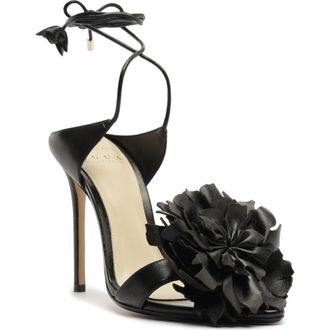 Alexandre Birman x Agua by Agua Bendita Ornela Ankle Strap Sandal in Black at Nordstrom, Size 8.5