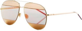 Dior Rose Gold Split Sunglasses