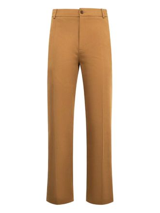 Moncler button-up cotton trousers - men - Cotton - 50 - Brown