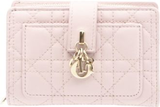 Dior Pink Leather Wallet (Bi-Fold) (Pre-Owned)