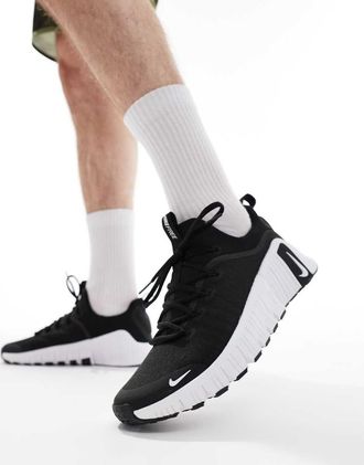 Nike Free Metcon 6 sneakers in black and white