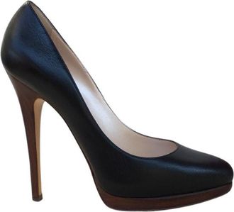 Casadei black leather pumps Size 36.5