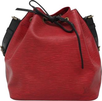 Louis Vuitton Noé Red Leather Shoulder Bag (Pre-Owned)